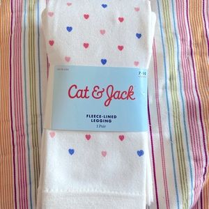 NWT Girls size 7-10 leggings with hearts